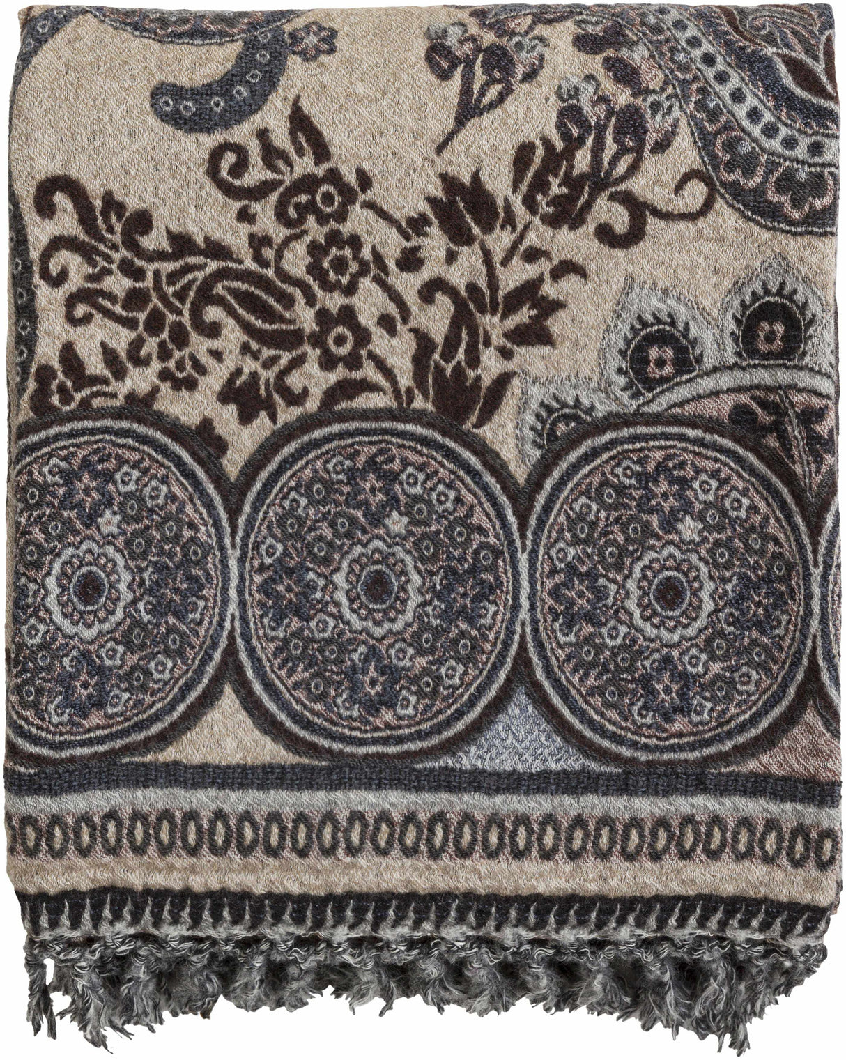 Obsteig Silver Gray Throw