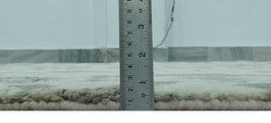 Ivory and Brown Traditional Hand Knotted Multi Size wool Area Rug