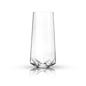 Seneca Faceted Crystal Stemless Champagne Flutes Set of 2