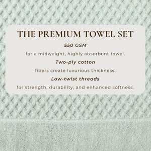 Cotton Diamond Waffle Weave Bath Towel Set - Grayson Collection