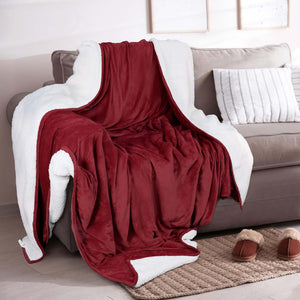 Velvet Plush Sherpa Bed Blanket - Sherpa Fleece Collection