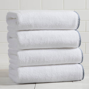 Cotton Border-Stitched 6-Piece Towel Set - Valery Collection