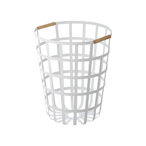 Wire Basket (18" H)  - Steel + Wood