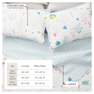 Colorful Coastal Seascape Quilt Set - Ryanne Collection