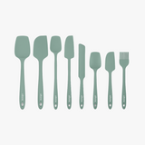 Elihome 8 Piece Silicone Spatula Set - Teal Grey