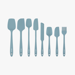 Elihome 8 Piece Silicone Spatula Set - Teal Grey