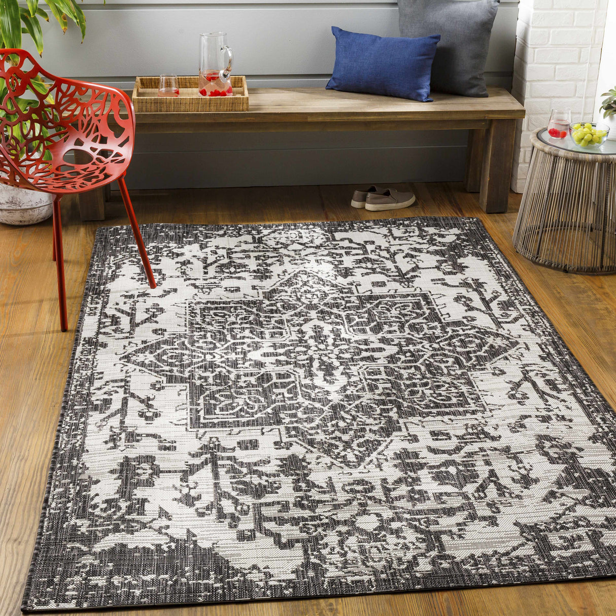 Charcoal Kilmacolm Indoor & Outdoor Rug - Clearance