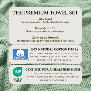 Cotton Textured Bath Towel Set - Acacia Collection
