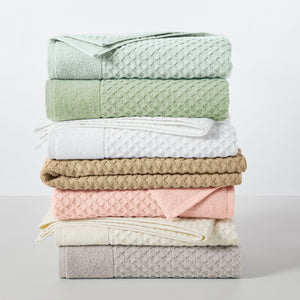 Cotton Diamond Waffle Weave Bath Towel Set - Grayson Collection