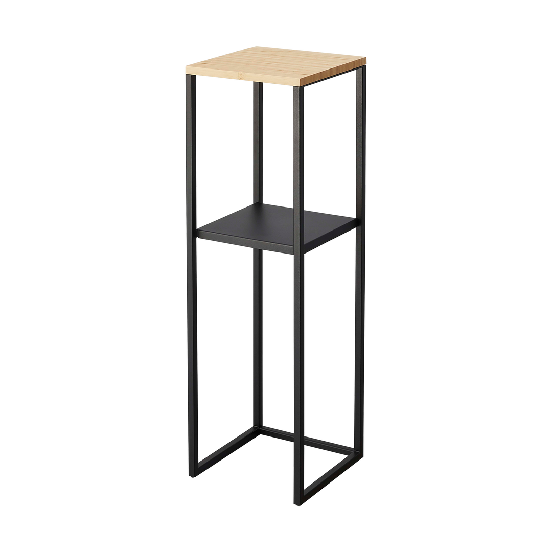 Two-Tier Display & Storage Shelf (31.5" H)  - Steel + Wood