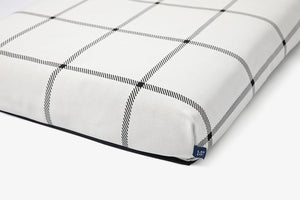 White Plaid | Dog Bed or Bed Cover