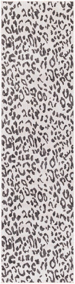 Alderbury White Leopard Print Rug