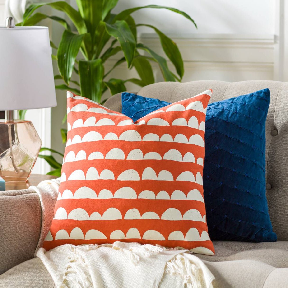 Achthoven Bright Orange Pillow Cover