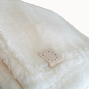 Linen Tablecloth with Fringe Edges