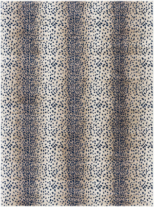 Pointblank Tan & Navy Leopard Print Area Rug