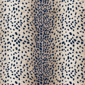 Pointblank Tan & Navy Leopard Print Area Rug