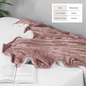 Velvet Plush Sherpa Bed Blanket - Sherpa Fleece Collection