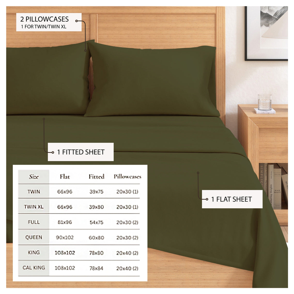 Cotton Solid Flannel Sheet - Nordic Collection