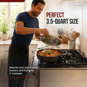 Ceramic Nonstick Sauté Pan, 3.5-Qt