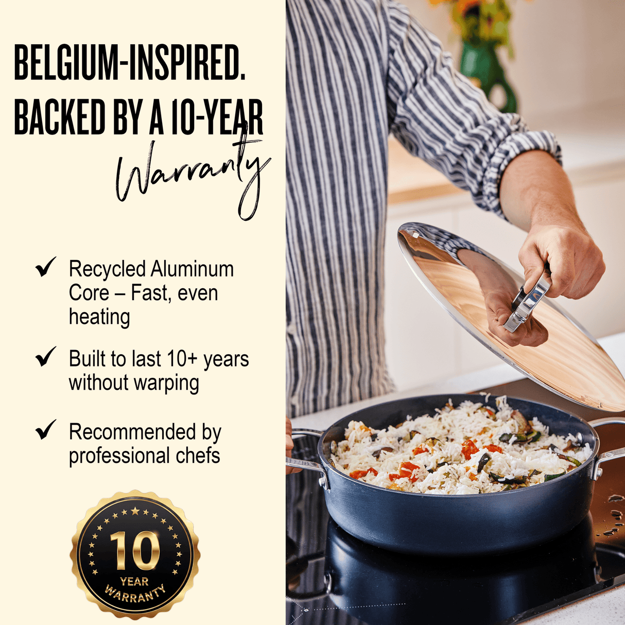 Maestro Sauté Pan with Lid — 3.5-QT.