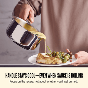 Maestro Stainless Steel Saucepan with Lid - 1.7 Qt.