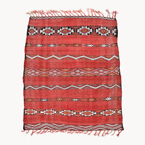 Moha Vintage Moroccan Kilim Rug  | 3’3” x 4’2”