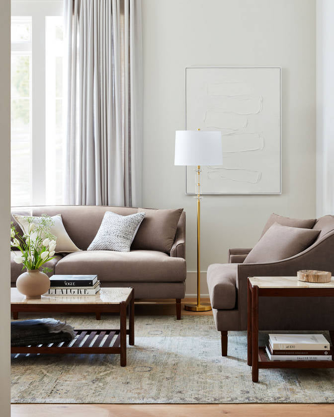 Marcelina Cream/Brown Coffee Table