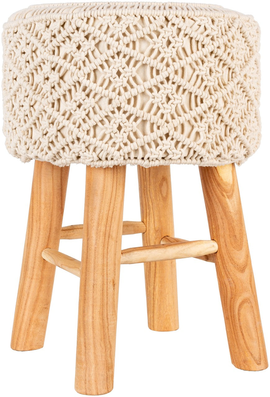 Huittinen Cream Ottoman