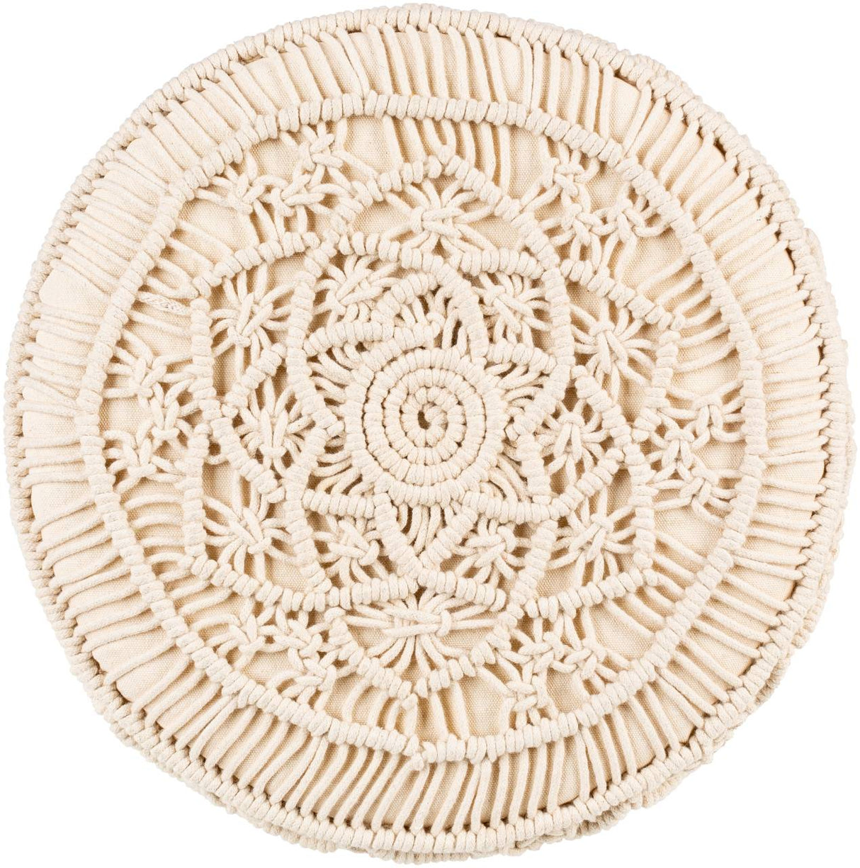 Huittinen Cream Ottoman