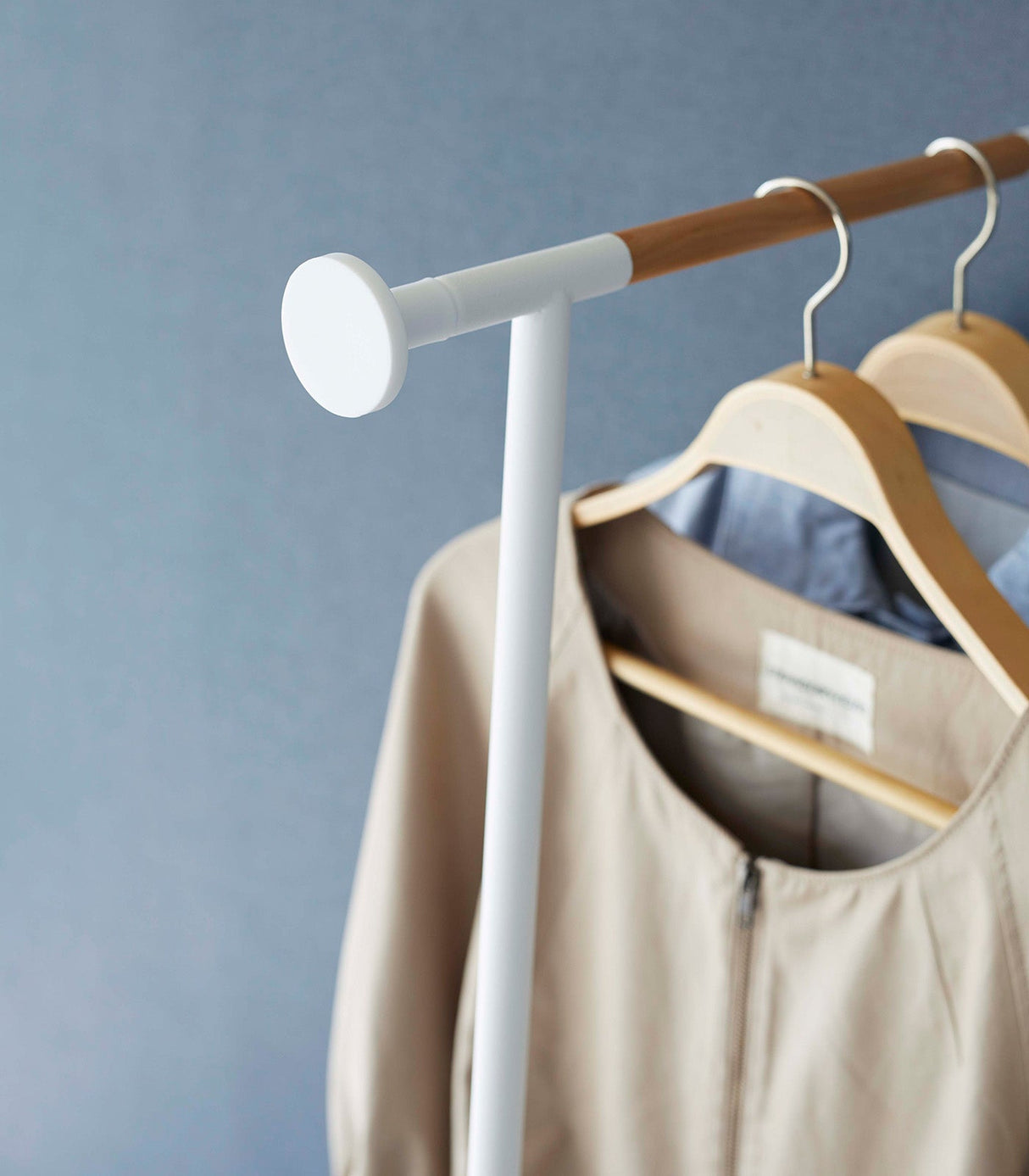 Leaning Clothes Hanger (64" H)  - Steel + Wood