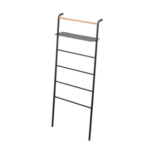 Leaning Storage Ladder With Shelf (63" H)  - Steel