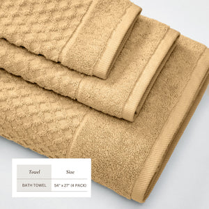 Cotton Diamond Waffle Weave Bath Towel Set - Grayson Collection