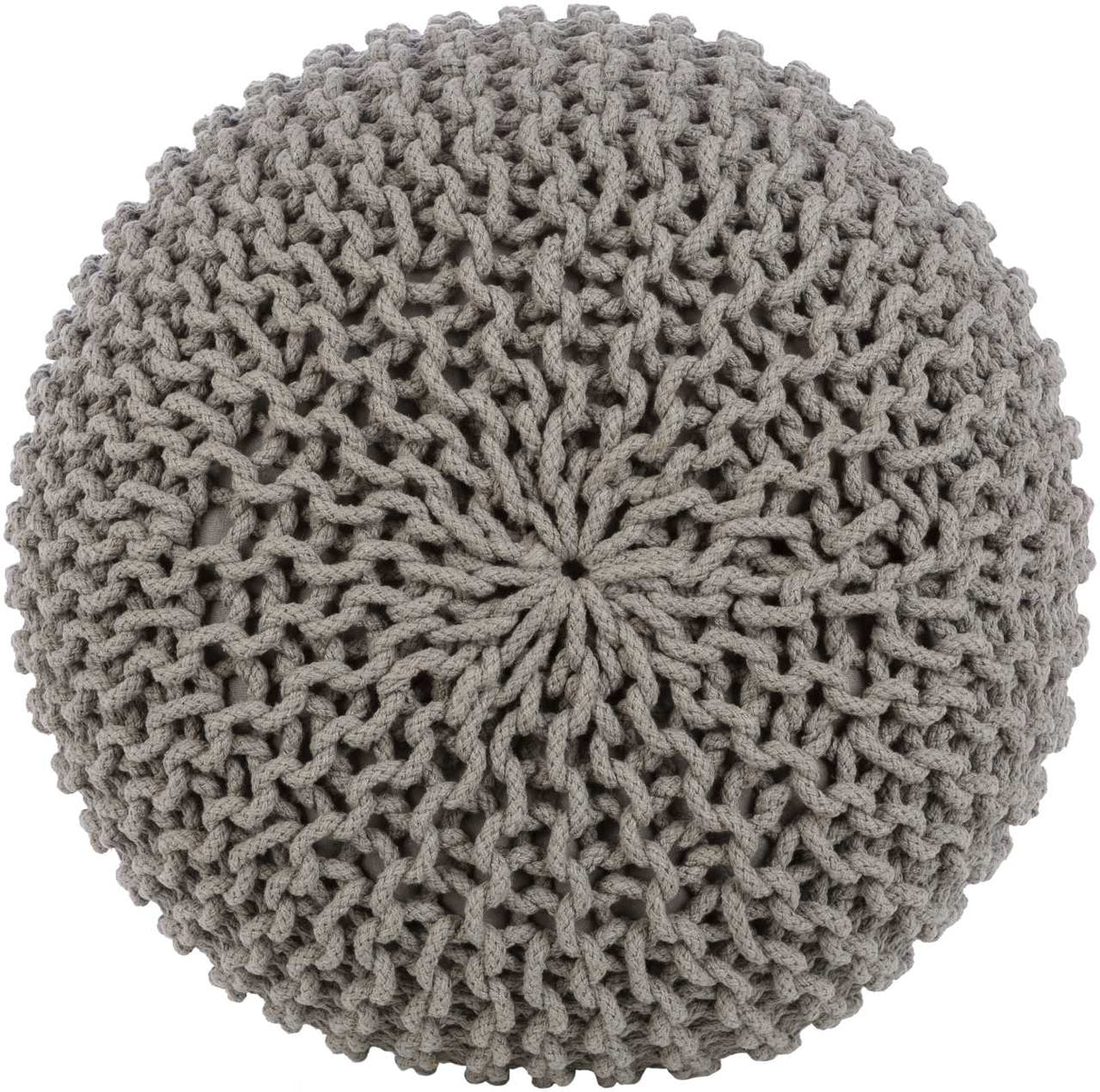 Harmannsdorf Medium Gray Pouf