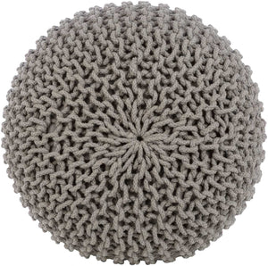 Harmannsdorf Medium Gray Pouf