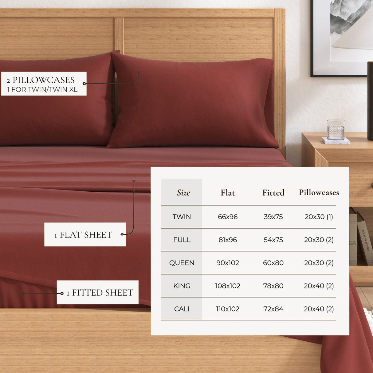 4-Piece Cotton Solid Flannel Sheet - Nordic Collection