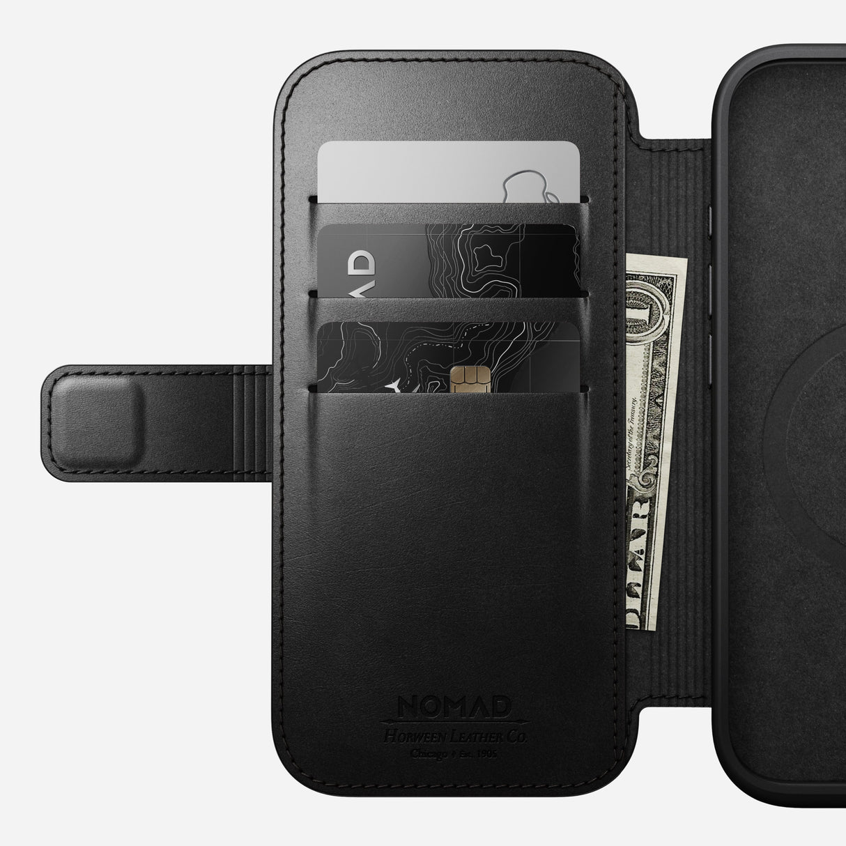 Modern Leather Folio - iPhone 16 Pro | Black | Horween
