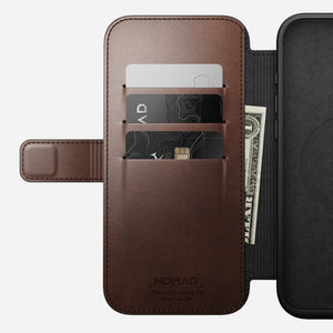 Modern Leather Folio - iPhone 16 Pro Max | Rustic Brown | Horween