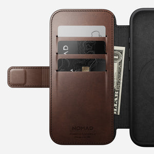 Modern Leather Folio - iPhone 16 Pro | Rustic Brown | Horween