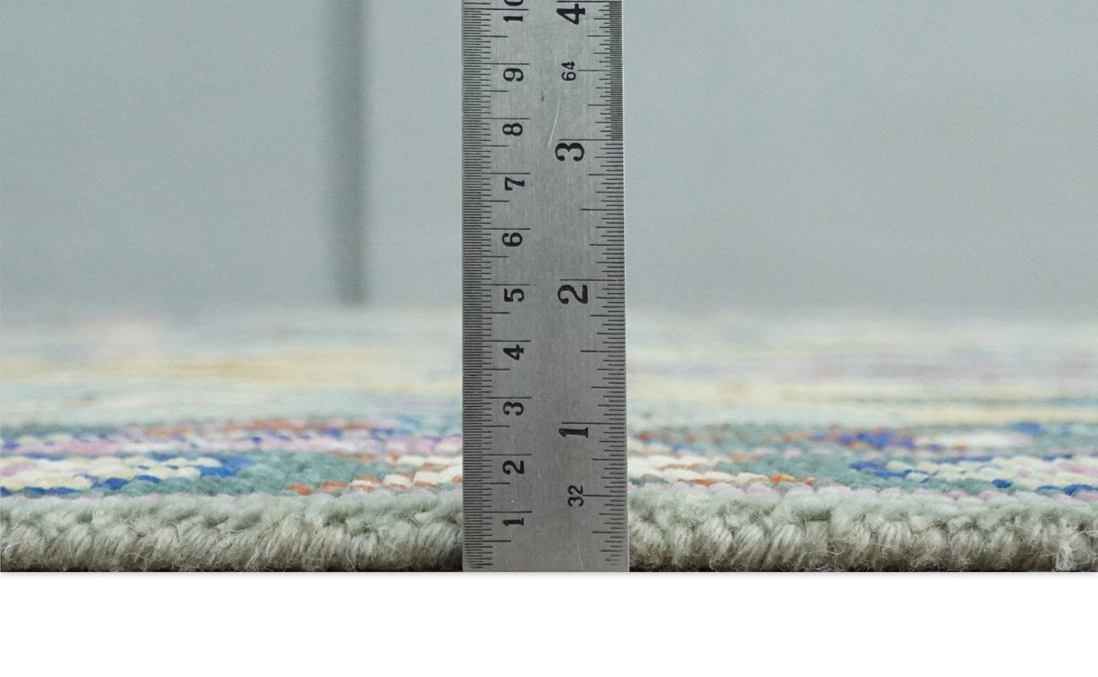 Hand knotted Green, Pink and Gold Traditional large design Antique Oushak Custom Made wool Area Rug