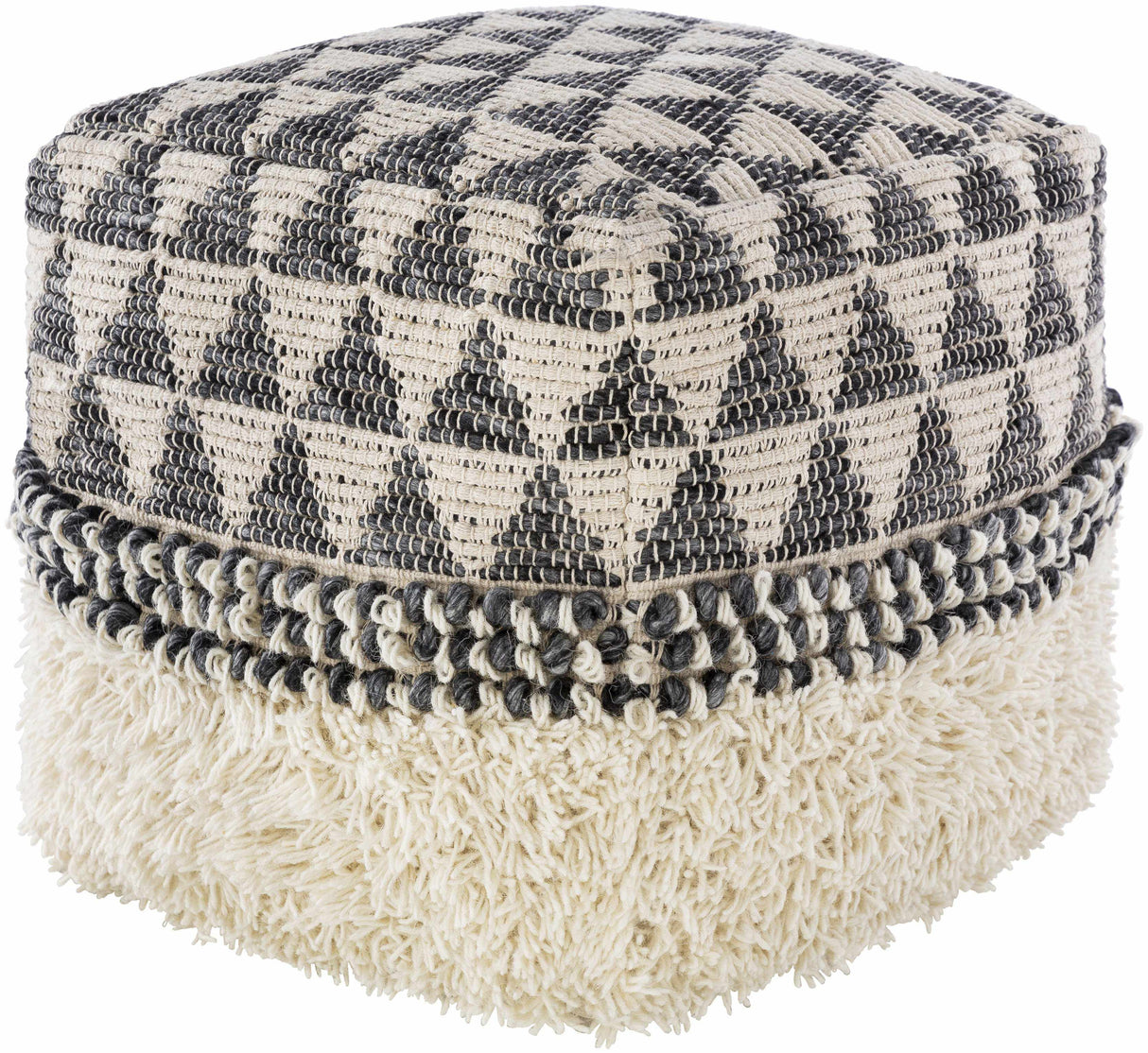 Marchegg Charcoal Pouf
