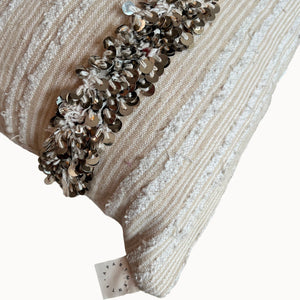 Striped Sequin Handira Pillow