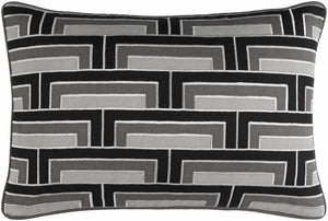 Bent Black Pillow Cover