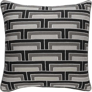 Bent Black Pillow Cover