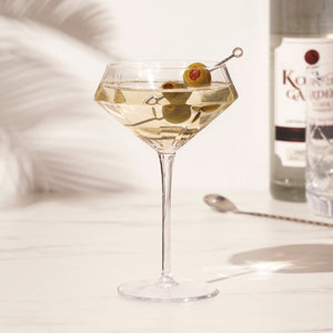 Seneca Diamond Crystal Martini Glasses Set of 2