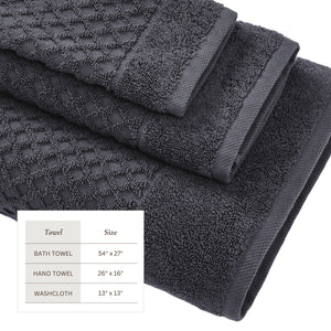 Cotton Diamond Waffle Weave Bath Towel Set - Grayson Collection