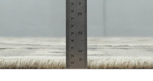 Custom Made Natural Wool Hand Knotted Ivory, Beige and Charcoal Traditional Area Rug, Kids, Living Room and Bedroom Rug