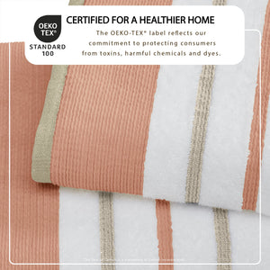 Decorative Cotton Stripe Bath Towel Set - Noelle Collection
