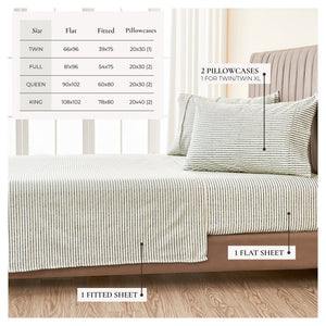 Striped Sheet Set - Evette Collection