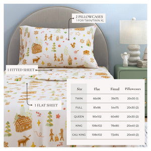 Turkish Cotton Flannel Sheet Set - Kids' Christmas Collection