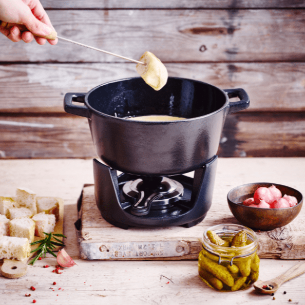 Nori Cast Iron 8-Piece Fondue Set - 2 Qt.
